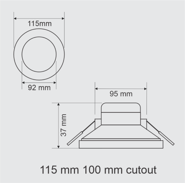 LED Downlight 12W 100mm